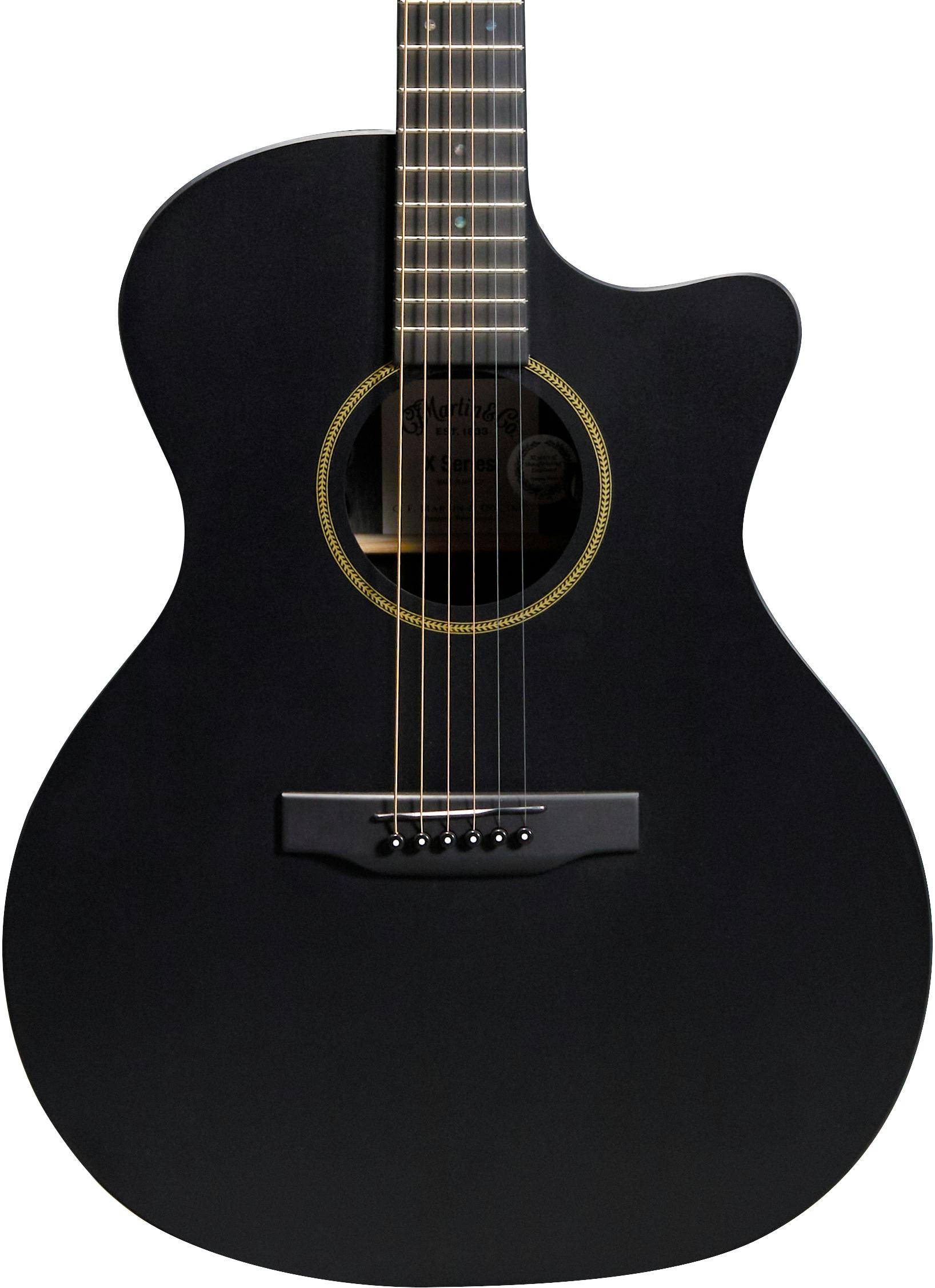 Martin X-Series Remastered GPC-X1E HPL Top Acoustic Guitar in Black