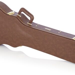 Gator Cases Deluxe Wood Case for Gibson Les Paul in Vintage Brown