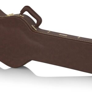 Gator Cases Deluxe Wood Case for Solid-Body Guitars such as Gibson SG in Vintage Brown