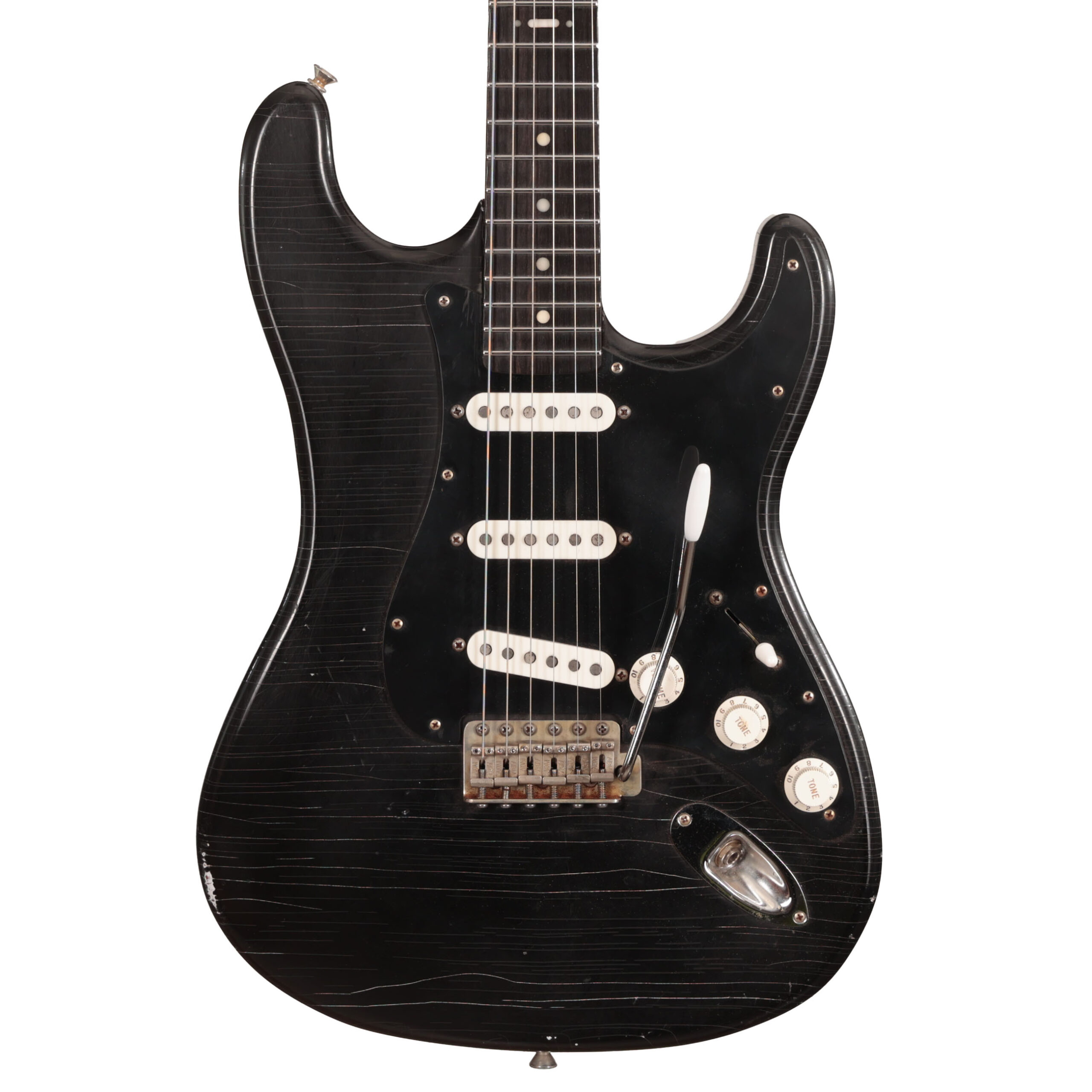 Hansen Guitars S-Style Electric Guitar in Khaya Mahogany Black
