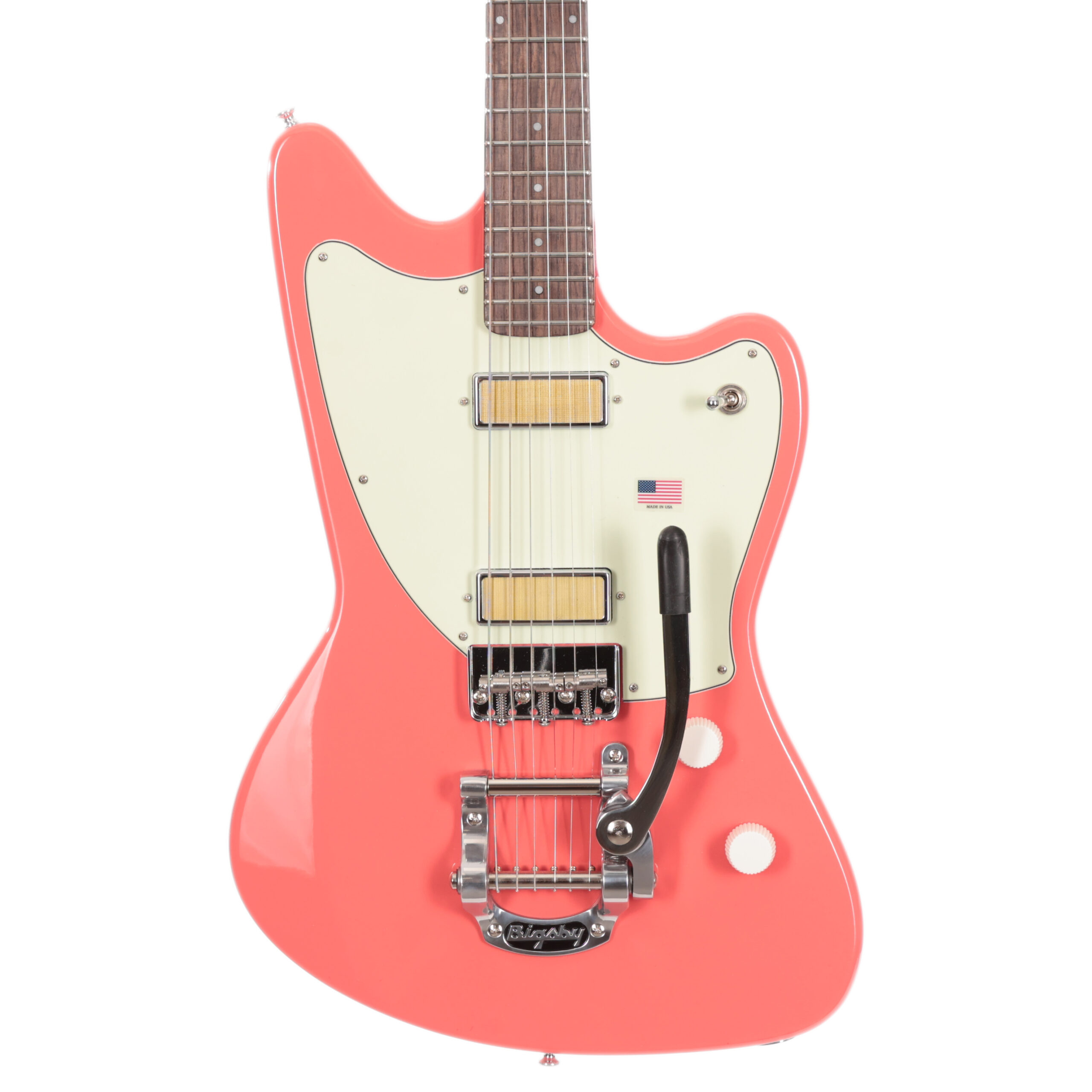 Harmony Factory Special Silhouette Electric Guitar in Faded Fiesta Red