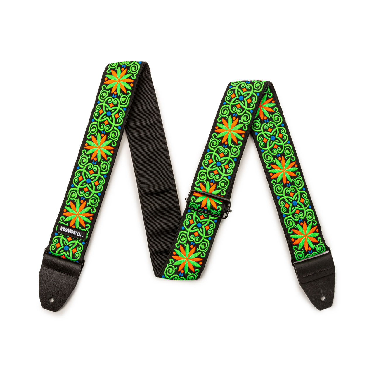 Jim Dunlop Jimi Hendrix Blacklight Fillmore Green Guitar Strap