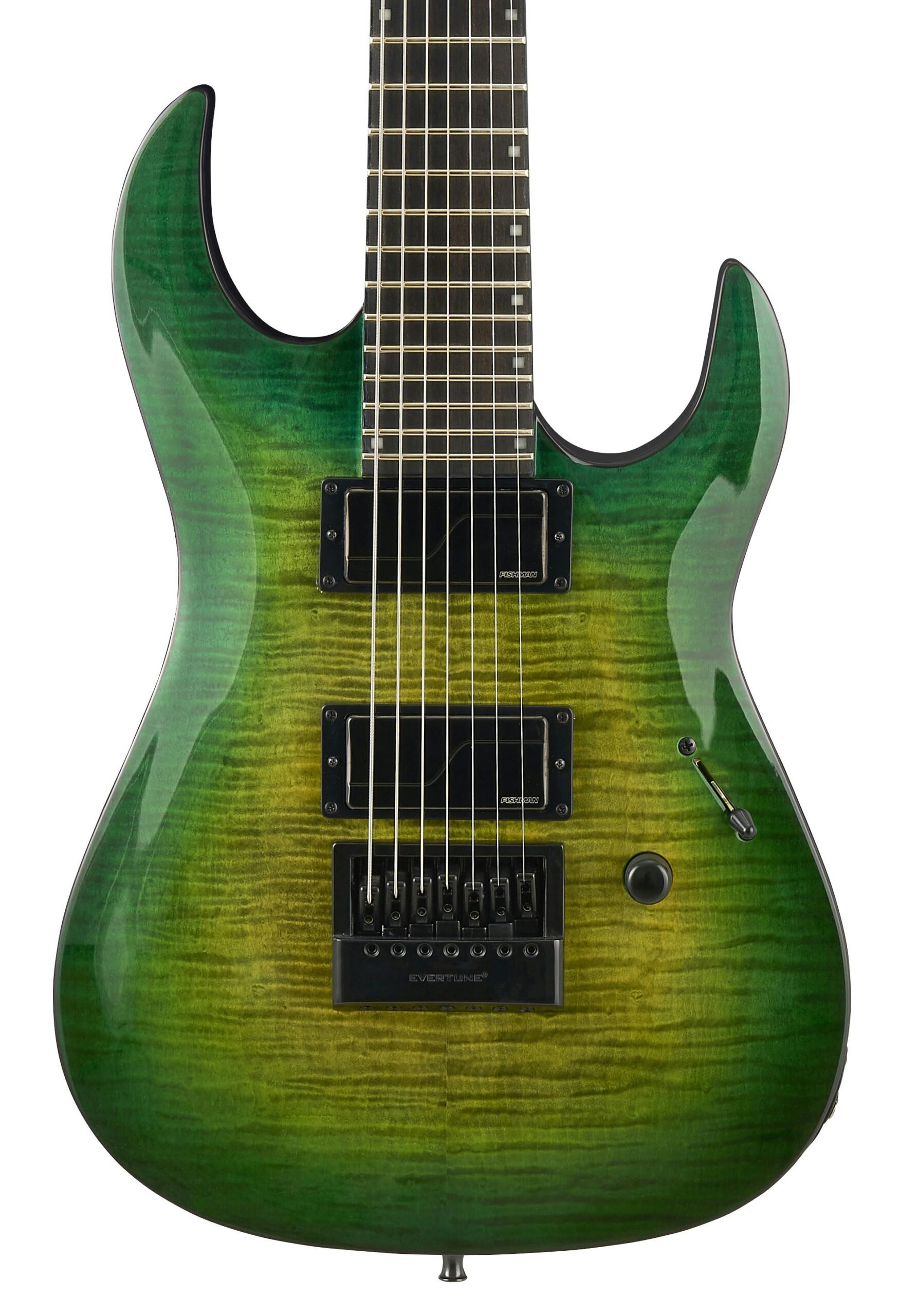 BC Rich Andy James Signature Assassin 7 String Evertune Guitar in Trans Green Burst
