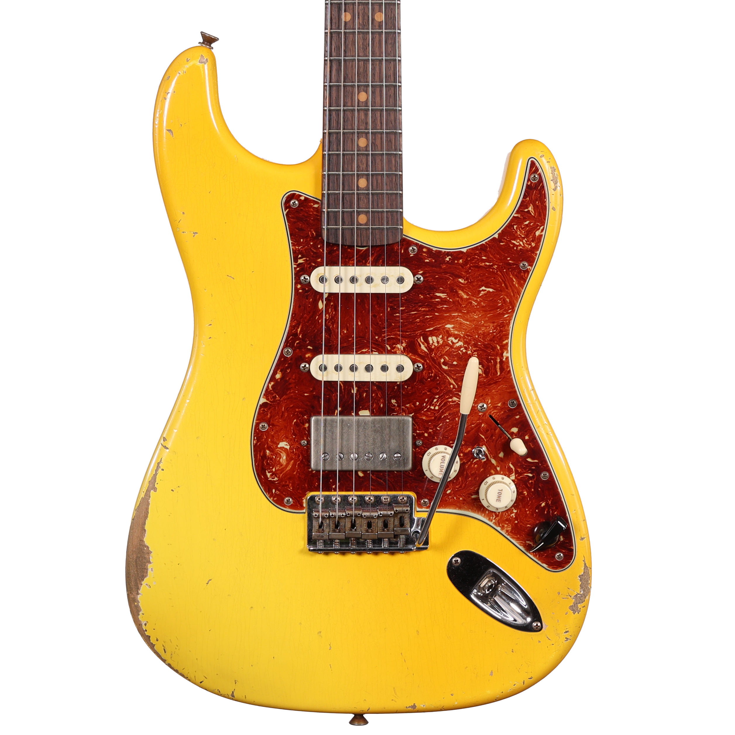 Fender Custom Shop Levi Perry Masterbuilt '63 Stratocaster HSS Relic with Superboost in Super Aged Graffiti Yellow