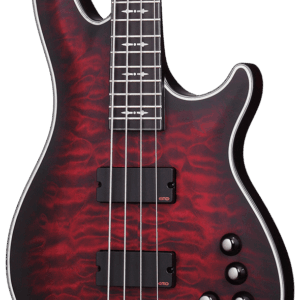 Schecter Hellraiser Extreme-4 Bass Guitar in Crimson Red Burst Satin