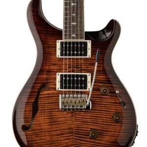 PRS SE Custom 24 Semi-Hollow Piezo Electric Guitar in Orange Tiger Smokeburst