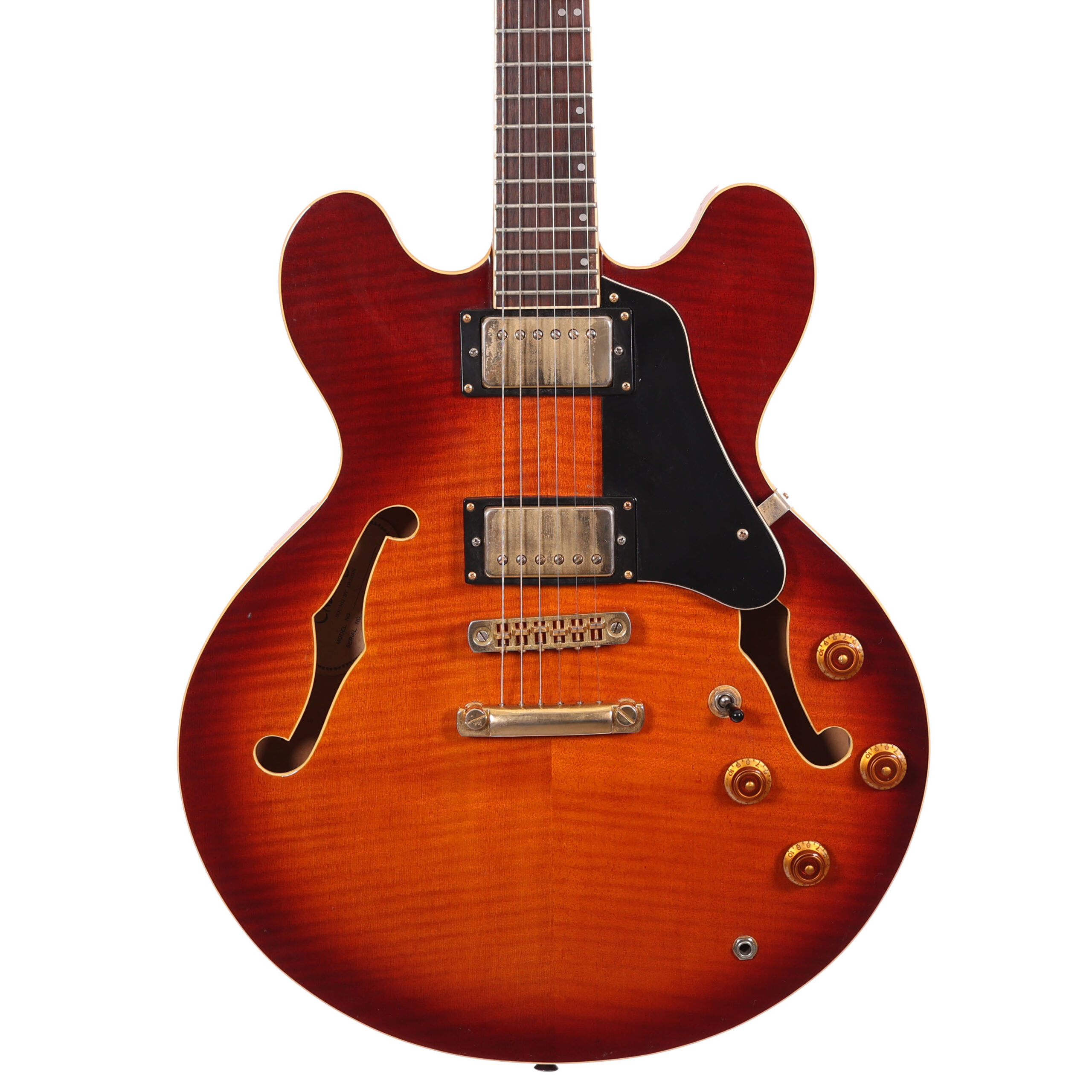 Second Hand Vantage 635TG Semi-Acoustic Guitar in Antique Violin Sunburst 160