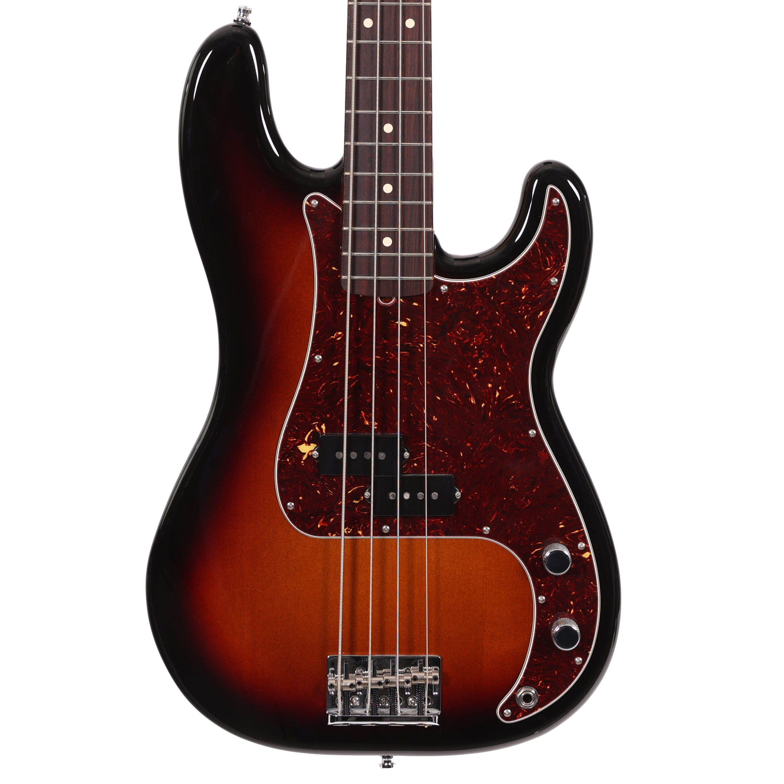 Second Hand Fender American Professional II Precision Bass Guitar in Sunburst 197