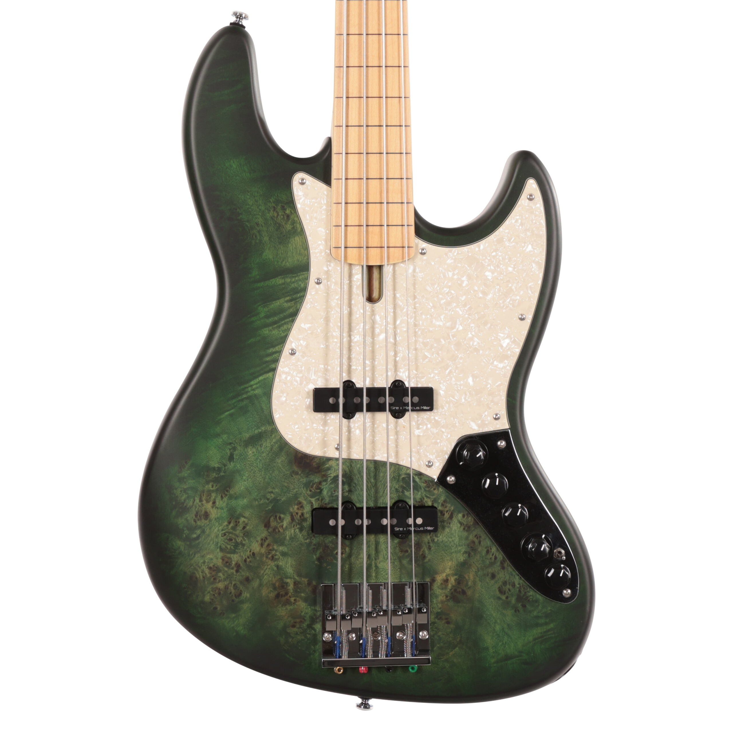 Sire Marcus Miller V7 Reissue Fretless Swamp Ash 4-String Bass Guitar in Transparent Green Satin