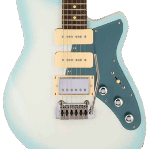 Reverend Six Gun HPP Electric Guitar in Chronic Blue Burst