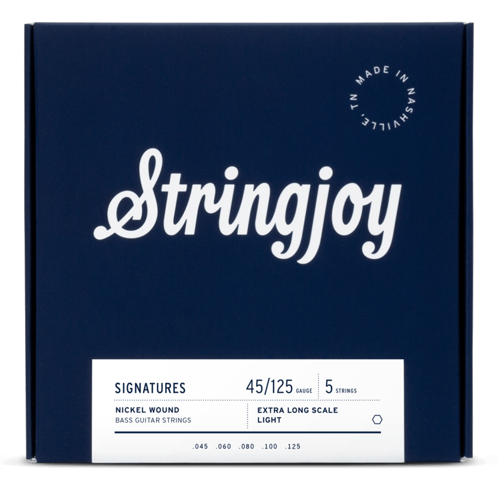 Stringjoy Light Gauge 45-125 5 String Long Scale Nickel Wound Bass Guitar Strings