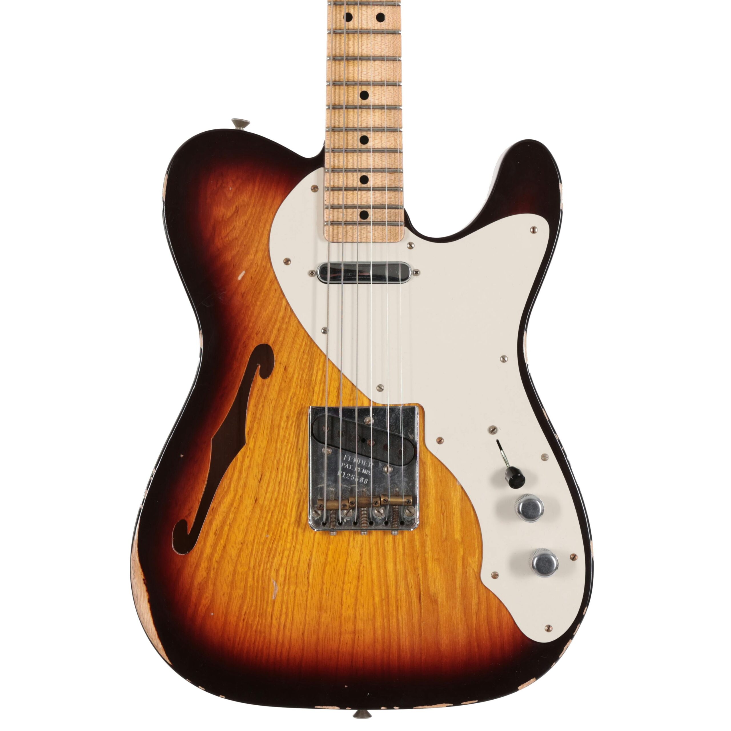 Second Hand Fender Custom Shop 50's Thinline Tele in Chocolate Three Tone Sunburst - 1416