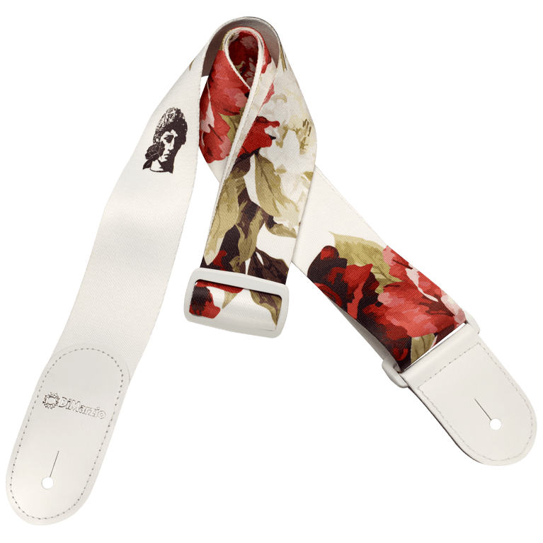DiMarzio Polyphia Floral Muse White Standard Strap