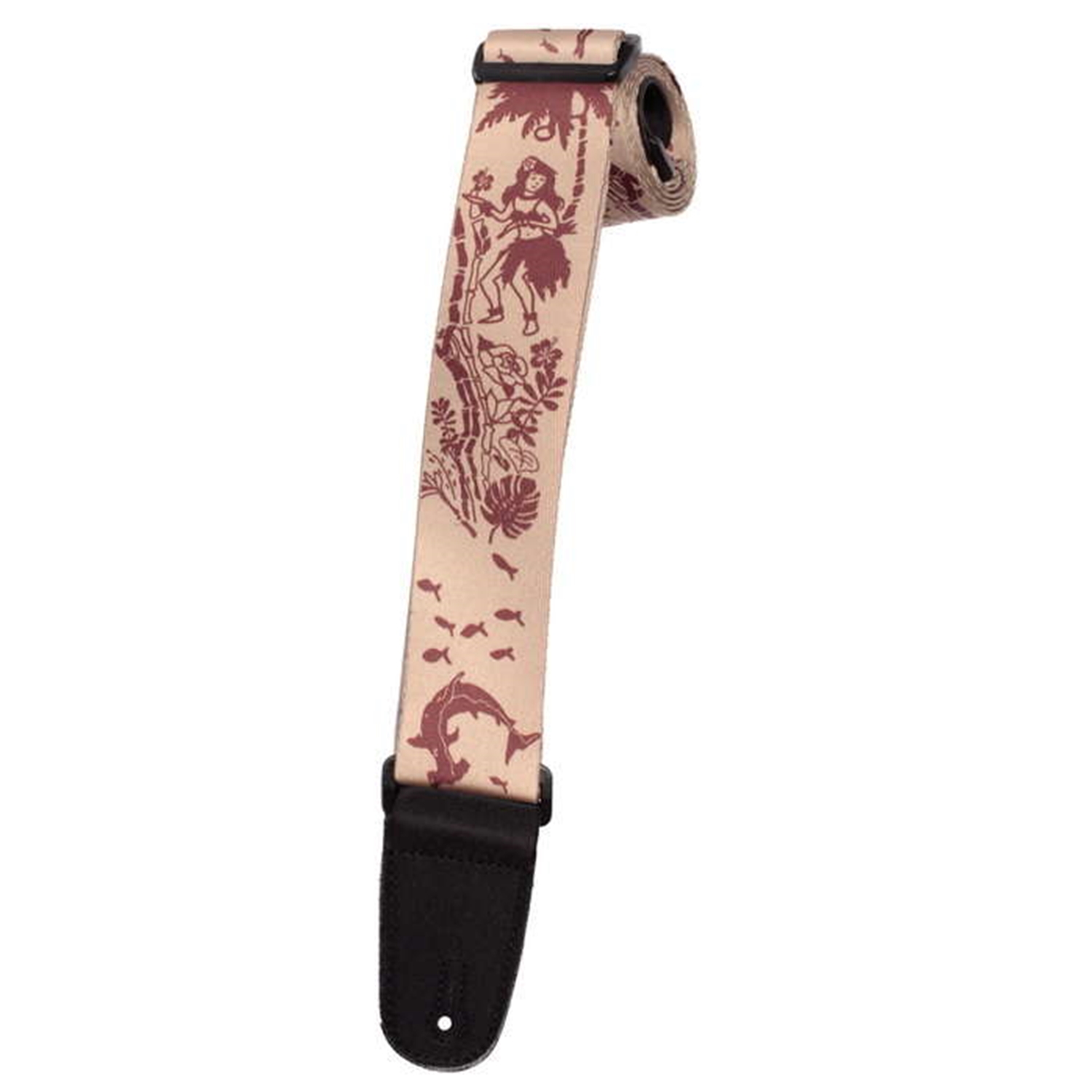 Henry Heller Artist Series Sublimation Guitar Strap in Hawaiian Ocean Motif