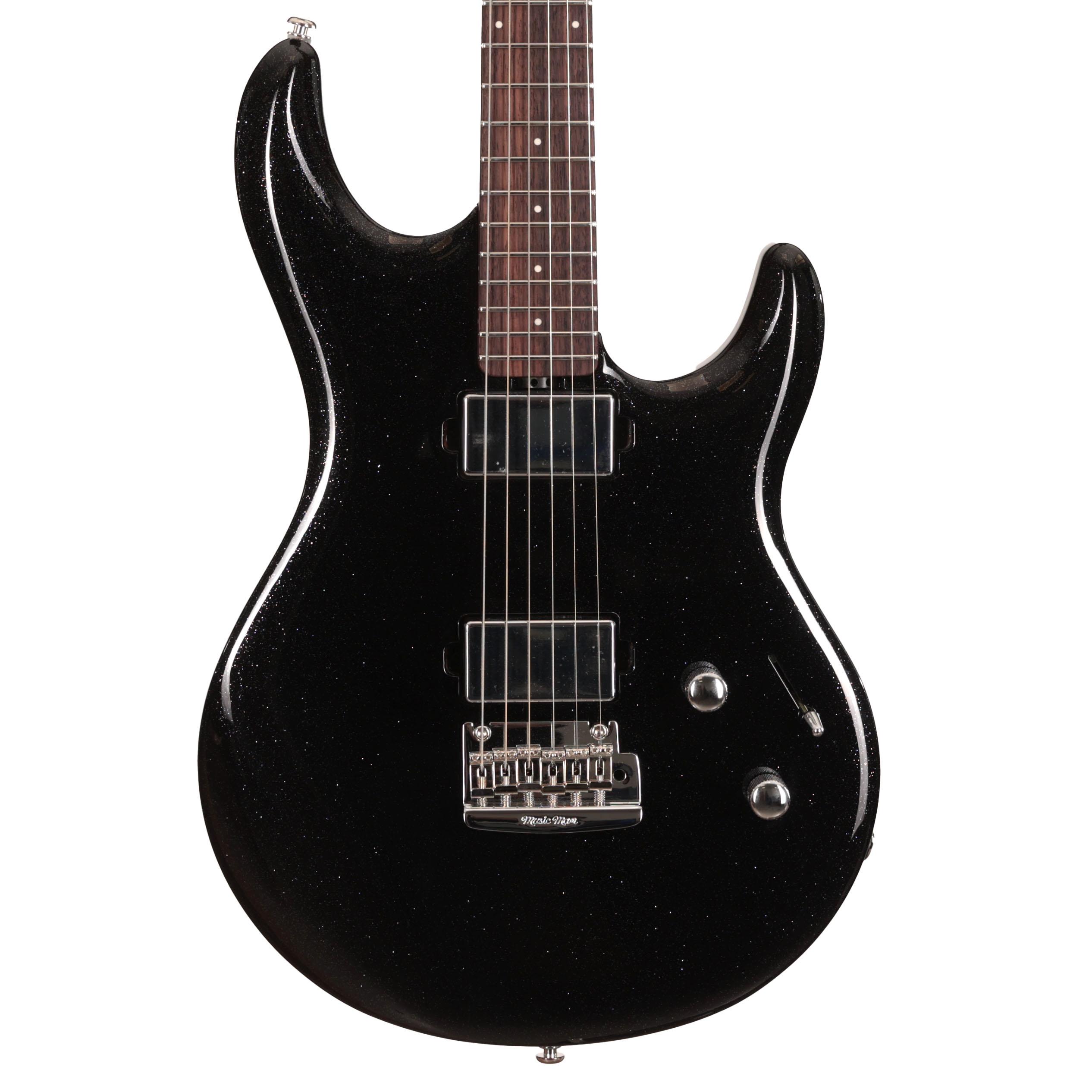 Music Man Luke 4 HH Electric Guitar, Black Sparkle