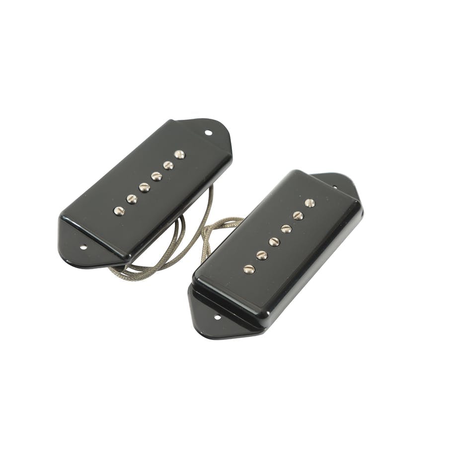 Lollar Pickups P90 Dogear Set Black - Tall Bridge, Short Neck