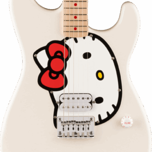 Squier Hello Kitty Stratocaster In White With Gig Bag