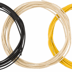 Fender Pure Vintage Cloth Wire 22 AWG 10ft in Black White Yellow