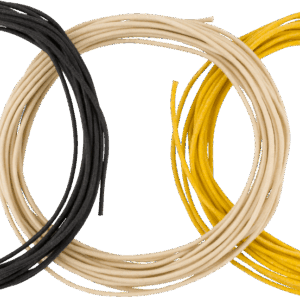 Fender Pure Vintage Cloth Wire 22 AWG 15ft in Black White Yellow