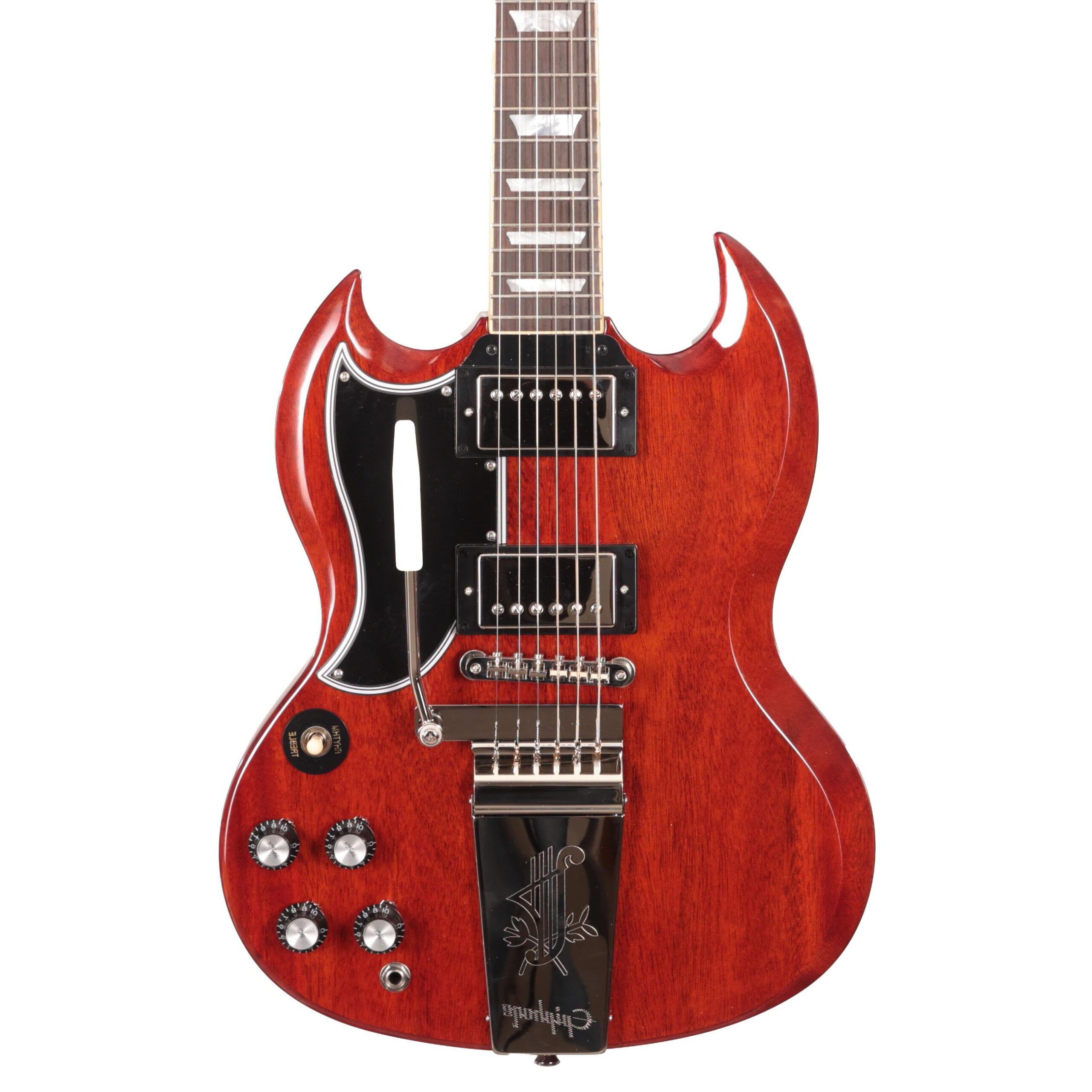 Epiphone 1964 SG Standard Left Handed with Maestro Vibrola Reissue in Cherry Red