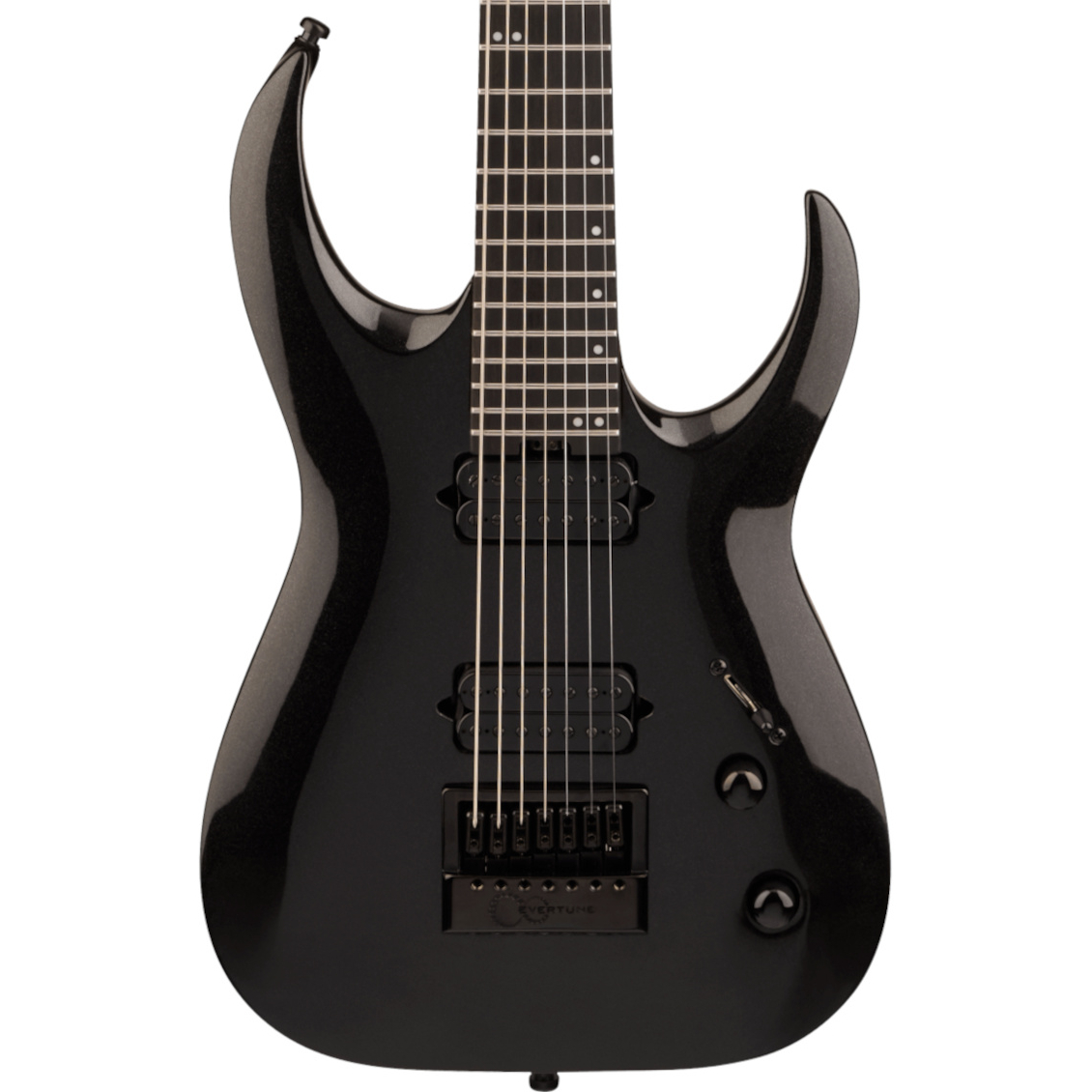 Jackson Pro Plus Series Misha Mansoor Signature Juggernaut ET7 7-String Electric Guitar in Metallic Black