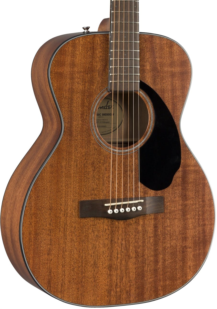 Fender CC-60S Concert Sized All-Mahogany Acoustic Guitar in Natural