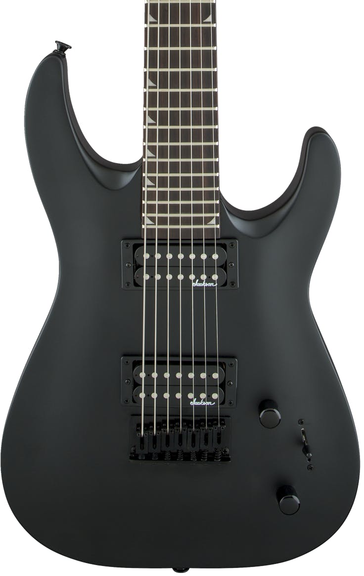 Jackson JS227T Dinky 7-String in Satin Black with Amaranth Fretboard