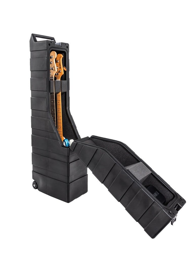 ENKI AMG-2 Electric Bass Case - Hard Case for 2 Bass Guitars - Aircraft Hold Approved