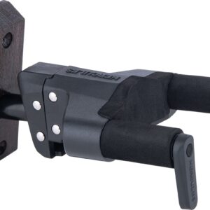 Hercules Guitar Hanger with brown Wood Block Wall Mount