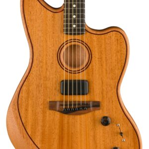 Fender American Acoustasonic Jazzmaster All-Mahogany Acoustic/Electric Guitar in Natural