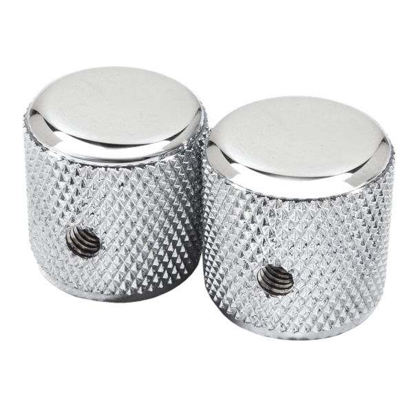 Fender Pure Vintage '60s Telecaster Knurled Pair in Chrome/Aluminum