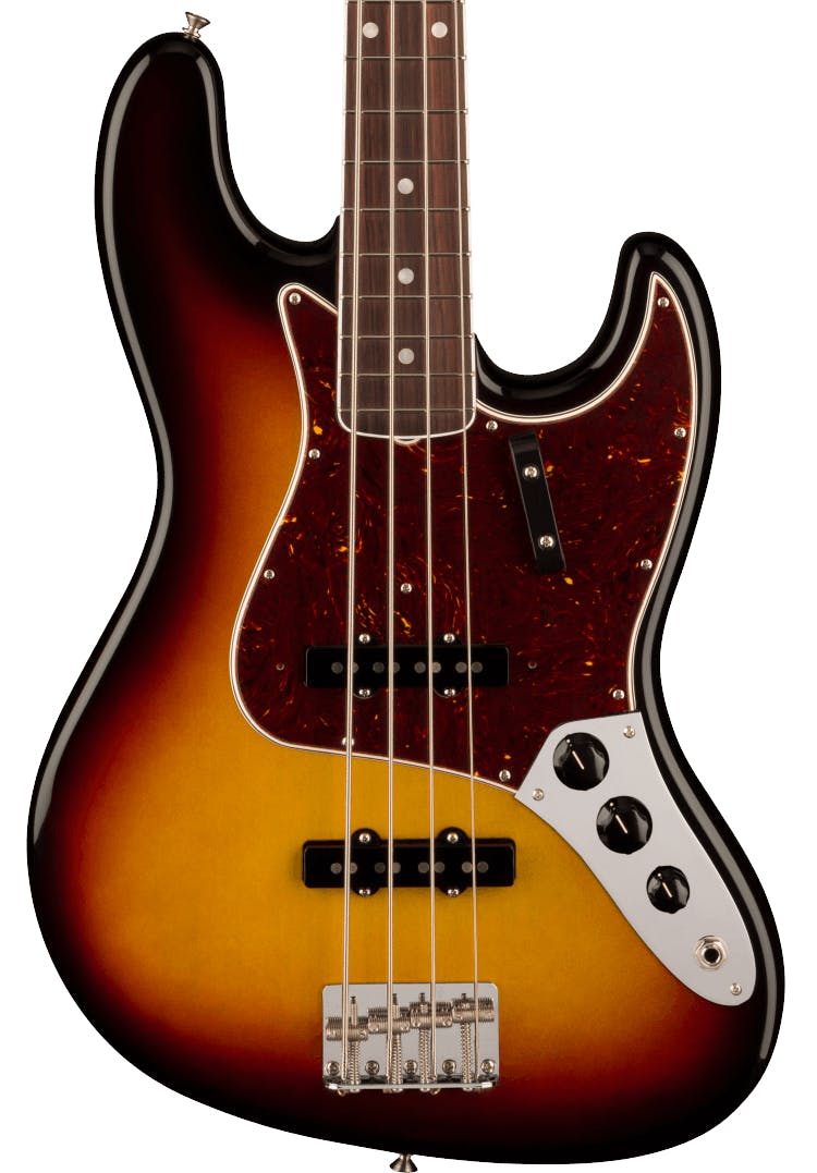 B Stock Fender American Vintage II 66 Jazz Bass Rosewood 3 Tone Sunburst 002