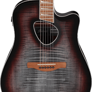 Ibanez Altstar Series Electro Acoustic Flamed Maple Top Red Doom Burst High Gloss