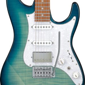 Ibanez AZ22S1F-TXB AZ Standard Series HSS Electric Guitar in Transparent Turquiose Burst