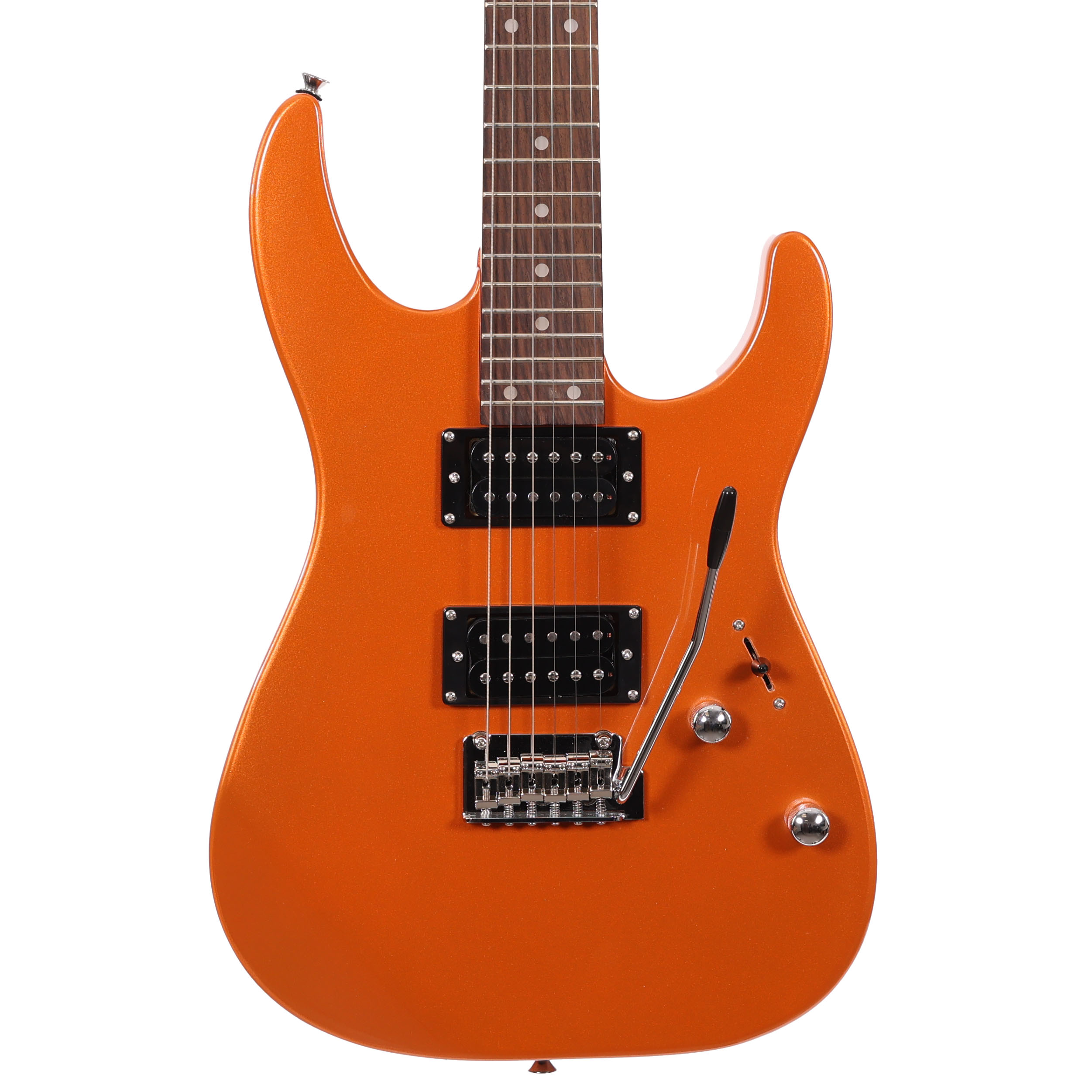 B Stock : Eastcoast HM1 Electric Guitar in Metallic Orange Rosewood Fretboard 003