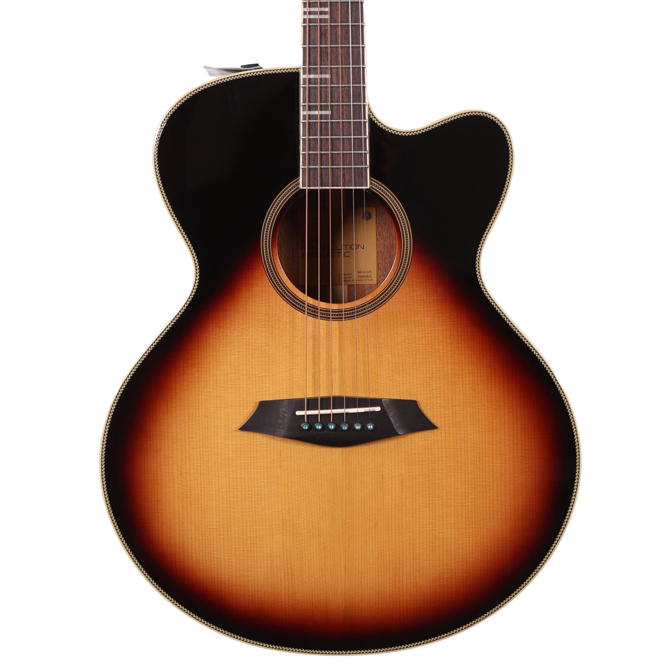 B Stock : Sire Larry Carlton A4 Auditorium Acoustic Guitar Vintage Sunburst 010