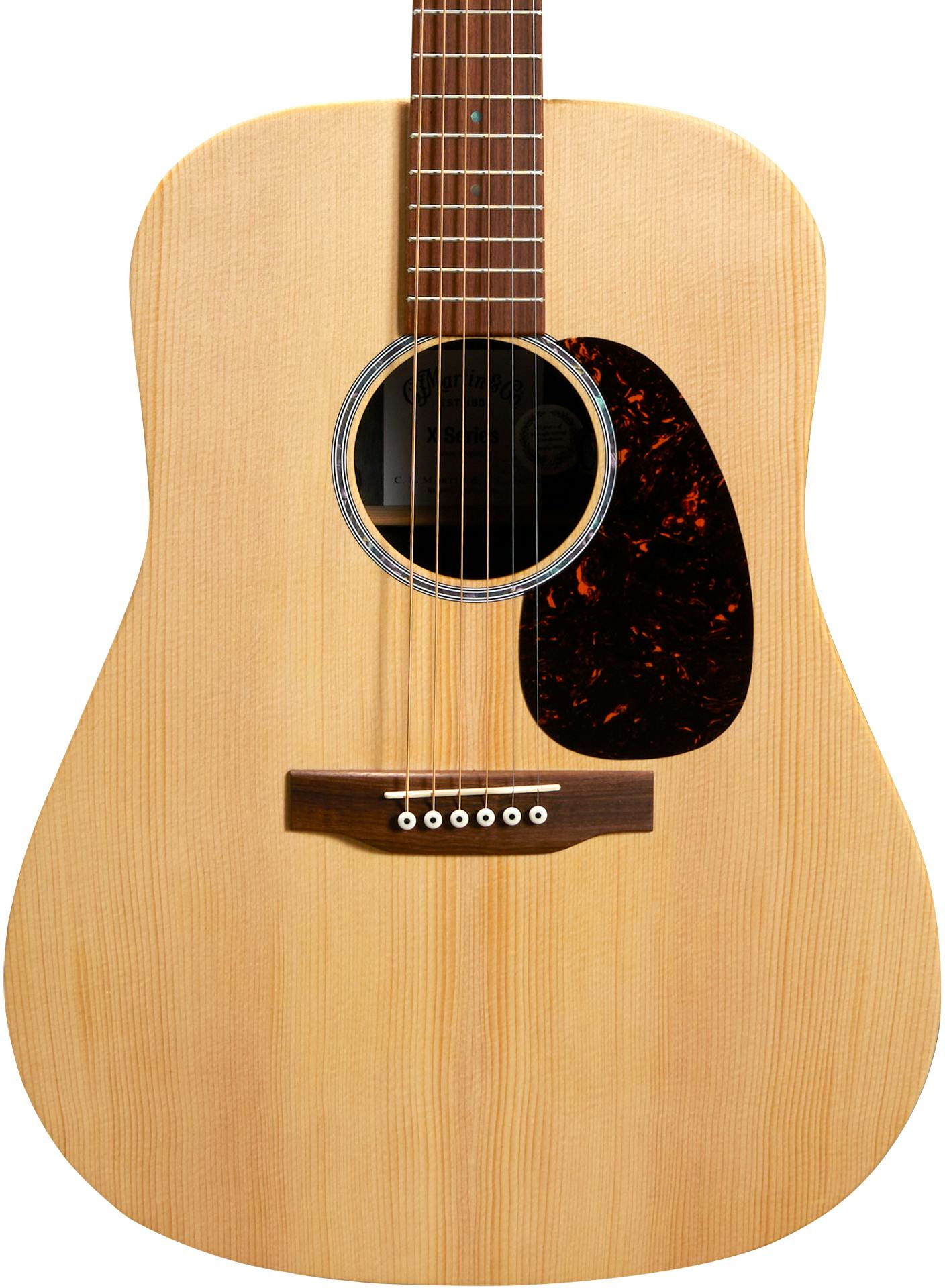 Martin X-Series Remastered D-X2E-BRAZ Acoustic Guitar with Spruce Top + Brazilian HPL B&S