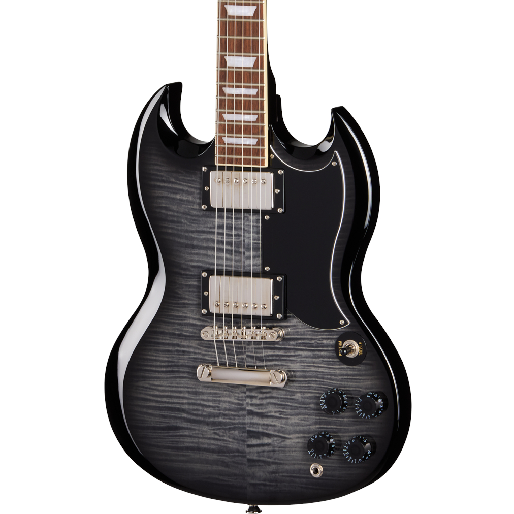 Epiphone SG Tribute Plus Electric Guitar in Ebony Burst
