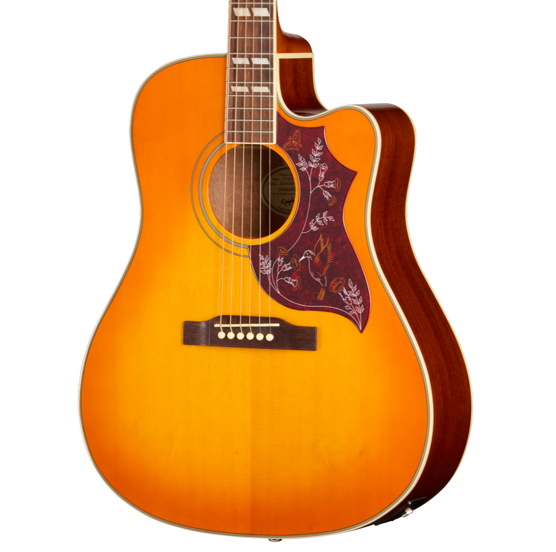 Epiphone Inspired by Gibson Hummingbird Studio EC Electro Acoustic Guitar in Heritage Cherry Sunburst
