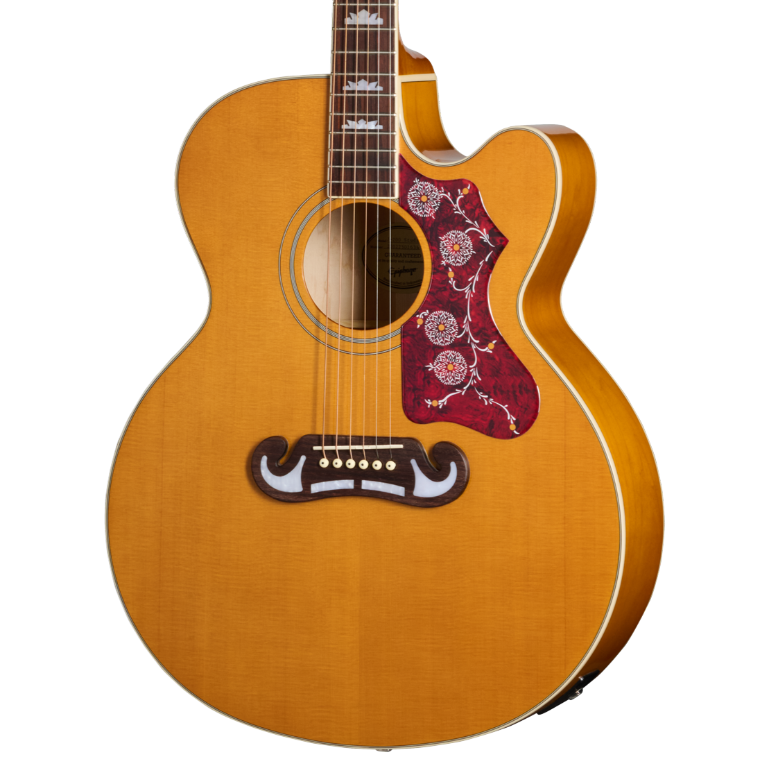 Epiphone Inspired by Gibson J-200 Studio EC Electro Acoustic Guitar in Natural
