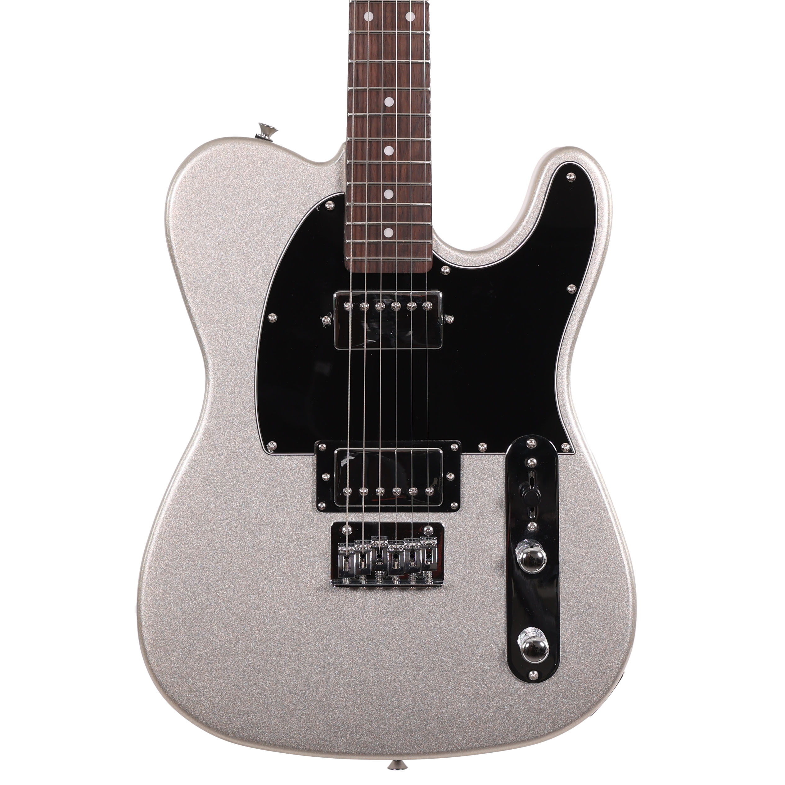 EastCoast T2 Dual Humbucker Electric Guitar in Slick Silver with Rosewood Fretboard