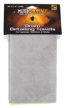 MusicNomad Edgeless Microfiber Drum Detailing Towels 2 Pack