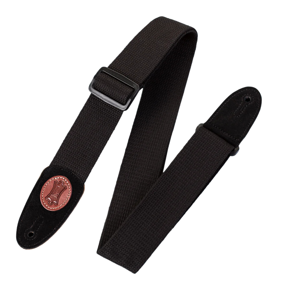 Levys Cotton Strap with Suede Ends - Black