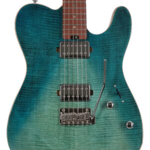 Soloking MT-1 Custom Flame Maple Top Electric Guitar in Blue Wakesurf