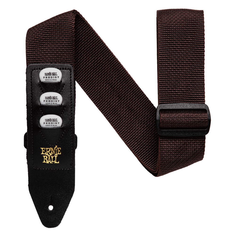 Ernie Ball Pickholder Strap in Brown