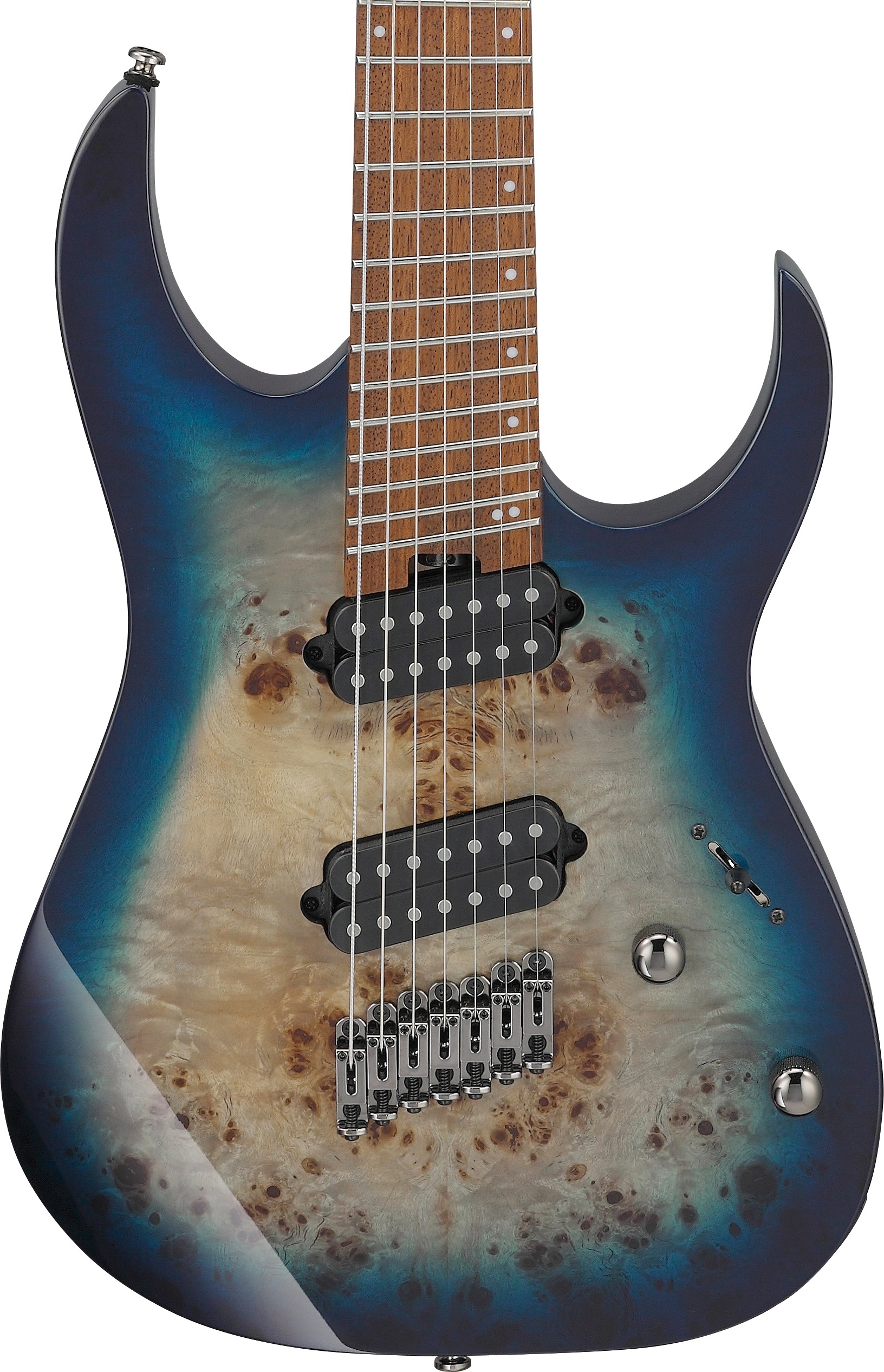 Ibanez RGMS7PB-CBS RG Standard Series Multi-Scale 7-String Electric Guitar in Cosmic Blue Star Burst