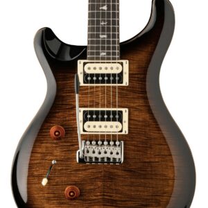 PRS SE Custom 24 Left Handed Electric Guitar in Black Gold Sunburst