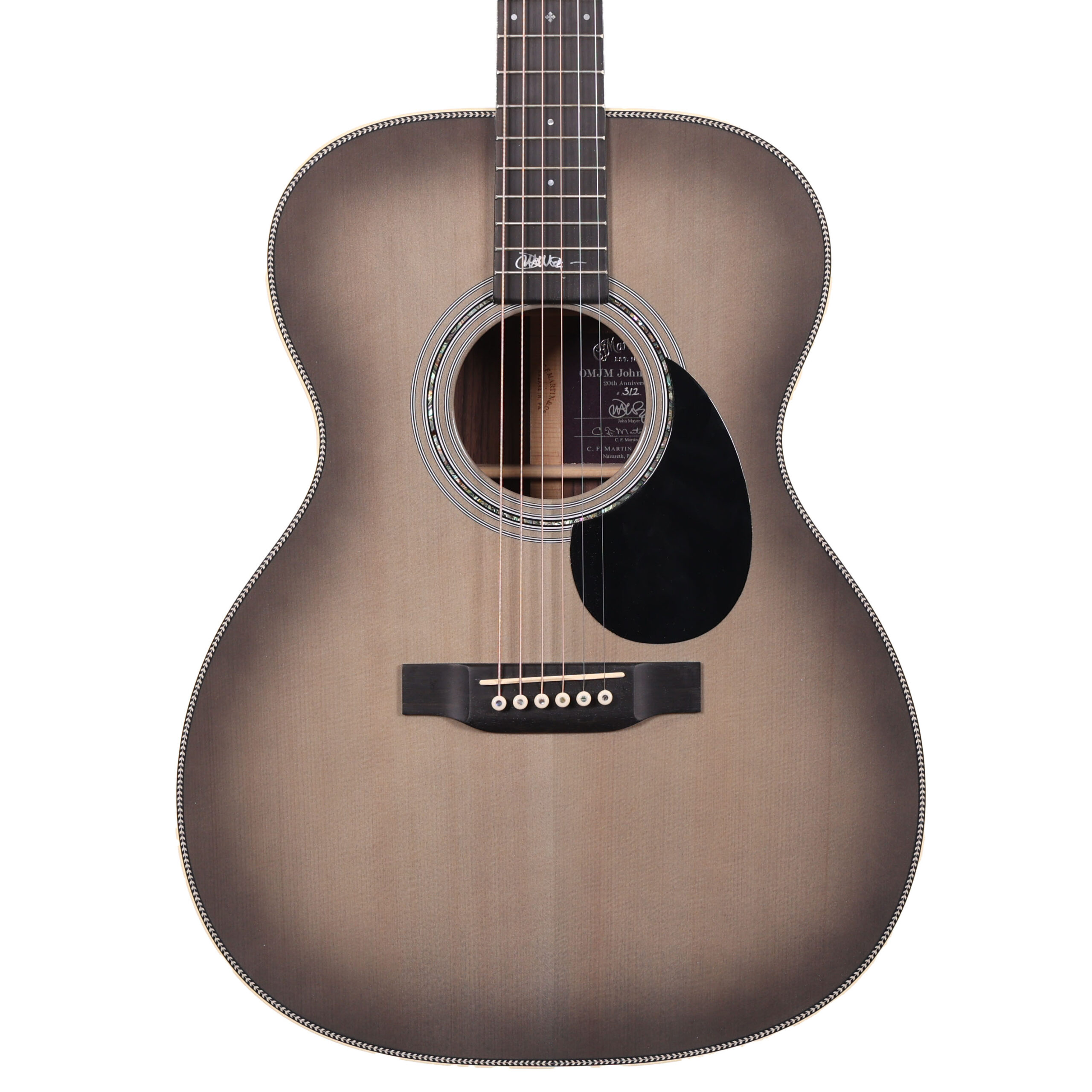 Second Hand Martin OMJM John Mayer 20th Anniversary Acoustic Guitar in Platinum Grey Burst with Case 149
