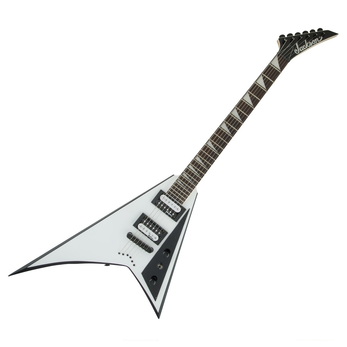 Jackson JS Series Rhoads JS32T AF White with Black Bevels
