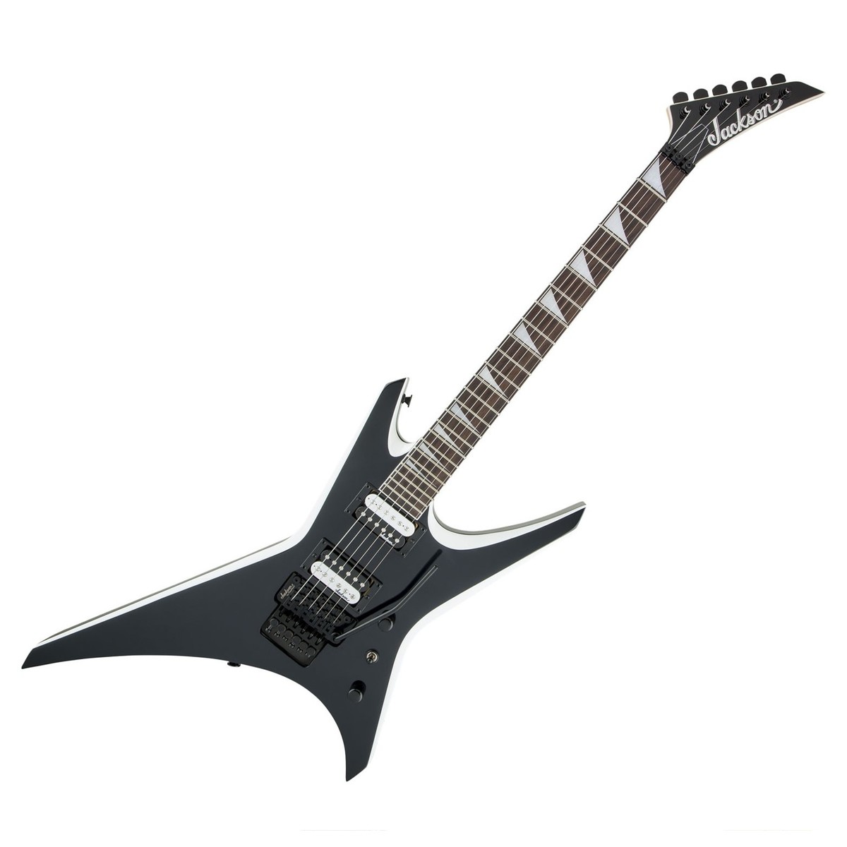 Jackson JS Series Warrior JS32 Black with White Bevels